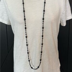 Elegant Black Beaded Necklace